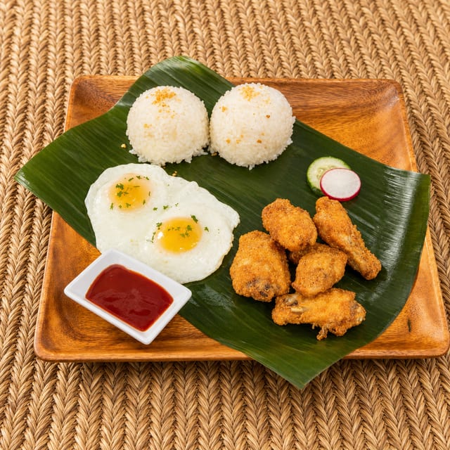 FRIED CHICKEN SILOG.