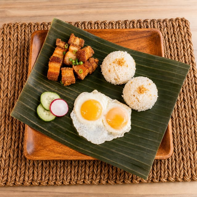 LECHON KAWALI SILOG.